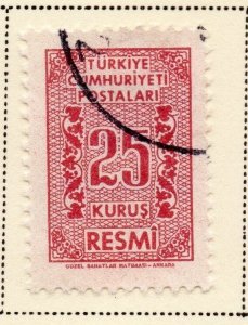 Turkey 1962 Early Issue Fine Used 25k. 086050