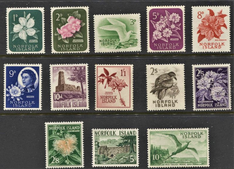 STAMP STATION PERTH Norfolk Island #29-41 Definitive Set MNH- CV$55.00