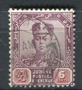 MALAYA; JOHORE 1920s early Sultan issue fine used 6c. value