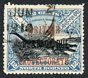 North Borneo SGD46 12c Black and Dull Blue Post Due used Cat 28 Pounds