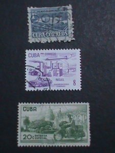 ​CUBA-THREE- VERY OLD USED CUBA-STAMP-VF WE SHIP TO WORLD WIDE AND COMBINE