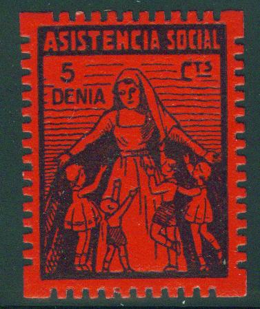 SPAIN Civil War Republic DENIA Label GG 498