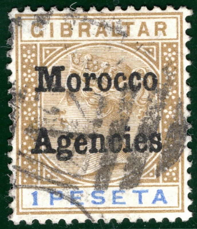 MOROCCO AGENCIES (Gibraltar) QV Stamp SG.7 1p (1898) Used Cat £35 SBLUE113