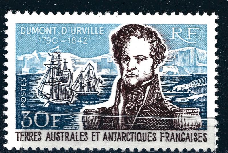 FSAT Antarctic Dumont A3 d’Urville issue (SC #30) VF MNH Cat $140...Premier!