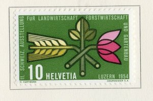 Switzerland Helvetia 1954 Early Issue Fine Mint Hinged 10c. NW-171120