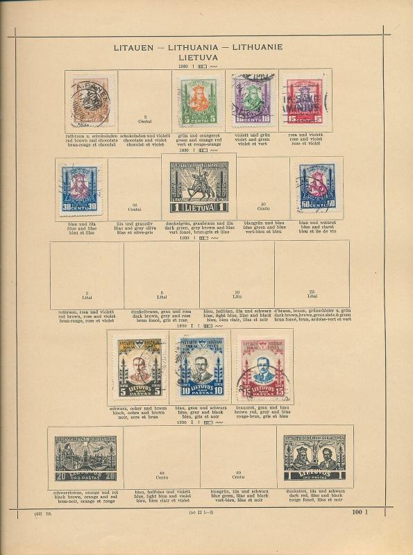 LITHUANIA 1919/30s Used Collection(Apx 70 Items) AC 1330