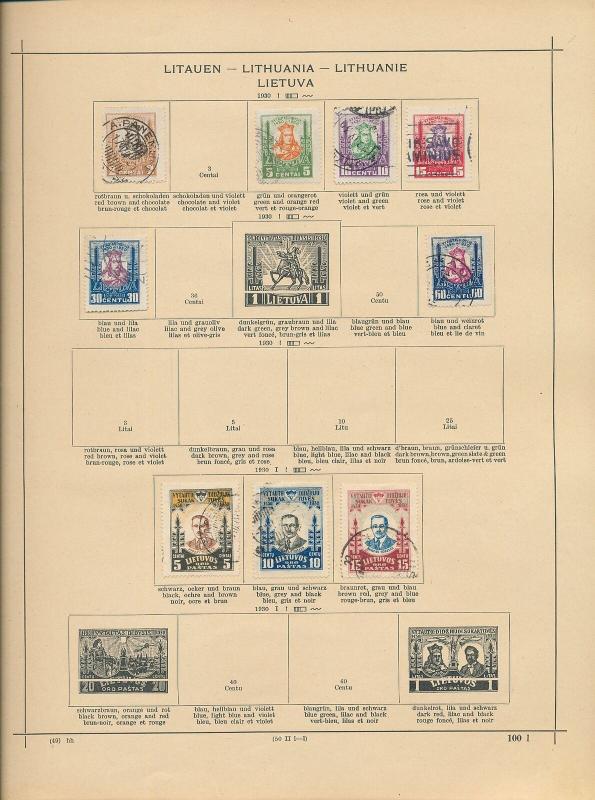 LITHUANIA 1919/30s Used Collection(Apx 70 Items) AC 1330