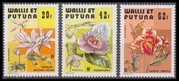 1979 Wallis & Futuna 349-351 Flowers 7,00 €