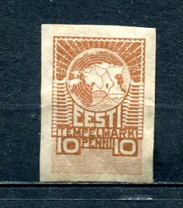 Estonia 1919 General Duty Revenue Imperf Mint Barefoot 255 8076