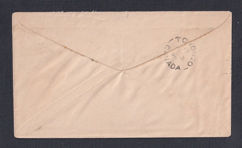 CANADA 1899 2C NUMERAL ISSUE COVER SHOAL LAKE MANITOBA TO TORONTO ONTARIO