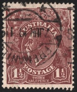 Australia SC#63a 1½d King George V (1919) Used