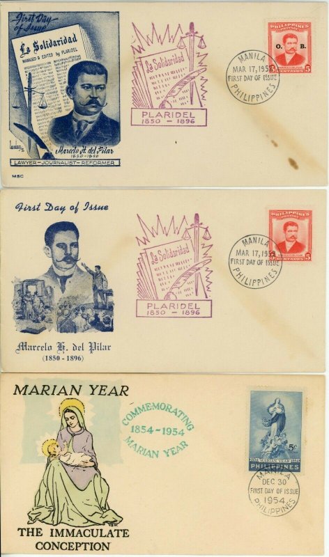 Philippines Postage Cover Stamp  Collection FDC First Day Issue