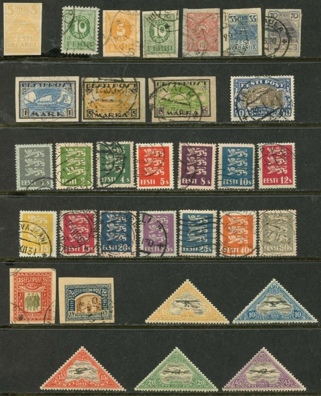ESTONIA Sc#27//C14-18 1919-28 Six Sets Most Complete Sets Mint & Used