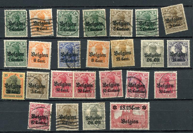 Germany 1914/6 Accumulation Overprint BELGIUM Used/Unused  5164