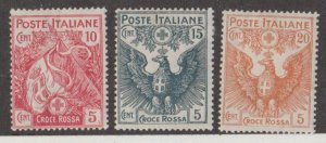 Italy Scott #B1-B2-B3 Stamps - Mint Set