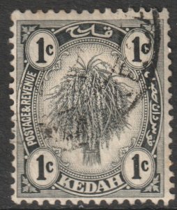 Malaya Kedah Scott 24 - SG52, 1922 Sheaf of Rice 1c used