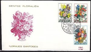 Belgium, Scott cat. 1047-1049. Flower Bouquets issue. First day cover. ^