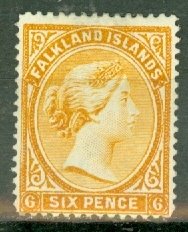 PS: Falkand Islands 16 unused no gum CV $55