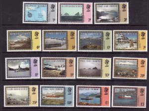 Falkland Islands Dependencies-Sc#1L38-52- id9-unused NH set-Ships-Birds-1980-