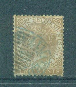 Straits Settlements sc# 10 used cat value $6.00