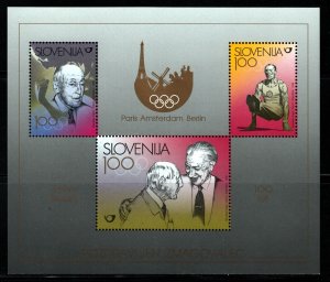Slovenia Sc 337 NH issue of 1998 - Souvenir Sheet - Olympics