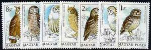 Hungary 1984 Owls set of 7 complete unmounted mint, SG 36...