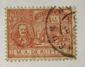 Netherlands 1907 Scott 89 used - 2.1/2c, Admiral Michiel Adriaanszoon De Ruyter