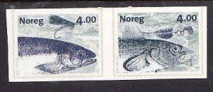 Norway-Sc#1215-6- id8-unused NH set-Fish-Cod-Self-adhesives-1999-