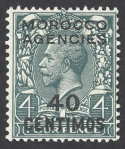 Great Britain Morocco Sc# 59 MH 1917-1923 40c on 4p King George V