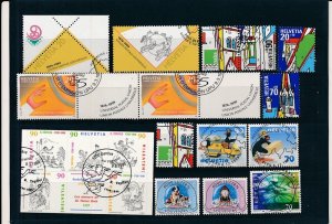 D466107 Switzerland Nice selection of VFU Used stamps With First Day Cancel