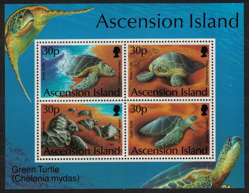 Ascension Green Turtles MS 1994 MNH SG#MS628