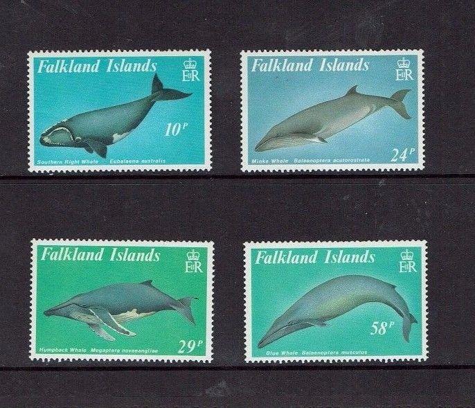 Falkland Islands:1989, Baleen Whales,  MNH set