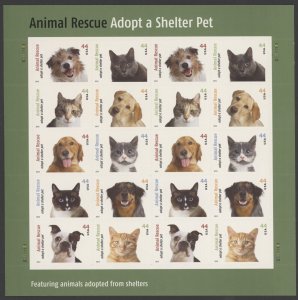 2010 Scott #4451-4460 44 cent Animal Rescue  Sheet of 20 MNH