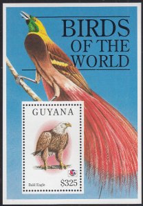 Guyana 1994 MNH Sc #2861 $325 Bald eagle