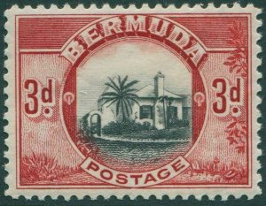 Bermuda 1936 SG103 3d black and red Point House MLH
