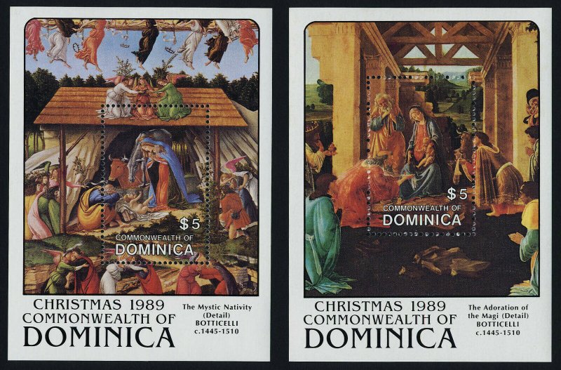 Dominica 1226-7 MNH Christmas, Art, Paintings