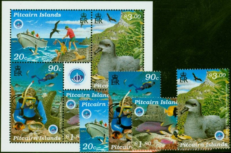 Pitcairn Islands 1998 Year of the Ocean Set of 5 SG539-MS543 V.F MNH 