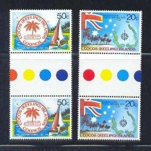 Cocos Islands MNH sc# 32-33 Gutter Pairs