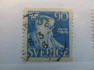 Sweden Sweden Sverige Sweden 1945 Rydberg 90o perf 121⁄2 fine green used A13P41F90-