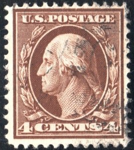 SC#377 4¢ Washington Single (1911) Used