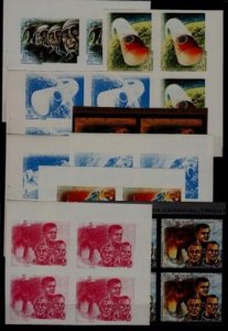 Guinea Eq. 9 MNH bl. of 4 Space/proofs/14.12.72 (1)