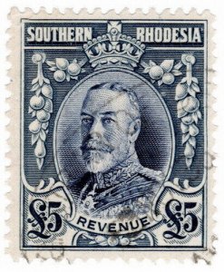 (I.B) Southern Rhodesia Revenue : Duty Stamp £5