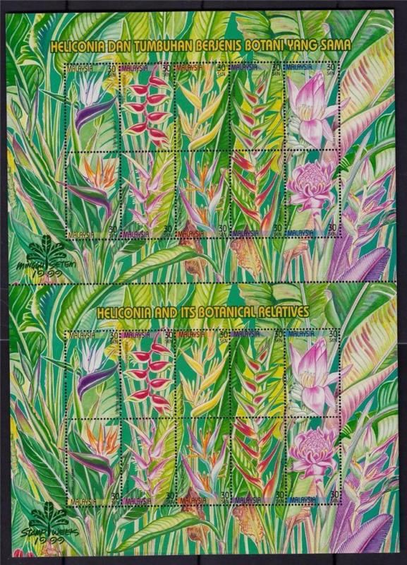 Malaysia 1999 & 2000 MNH Large Lot Sheets & Blocks Flowers Millenium #C967