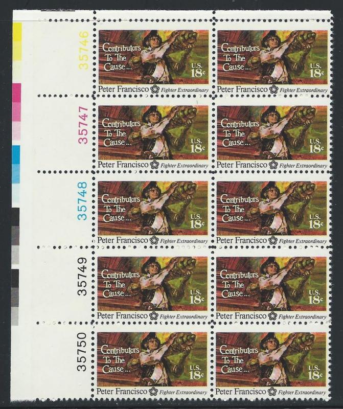 UNITED STATES SC# 1562 F-VF MNH 1975 Pl#35746-50 UL B/10