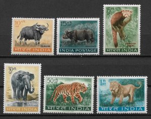 1962-3 India 361A-366 Fauna MNH C/S of 6