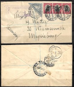 SOUTH AFRICA STAMPS 1926. REG. COVER TO GERMANY VIA LONDON