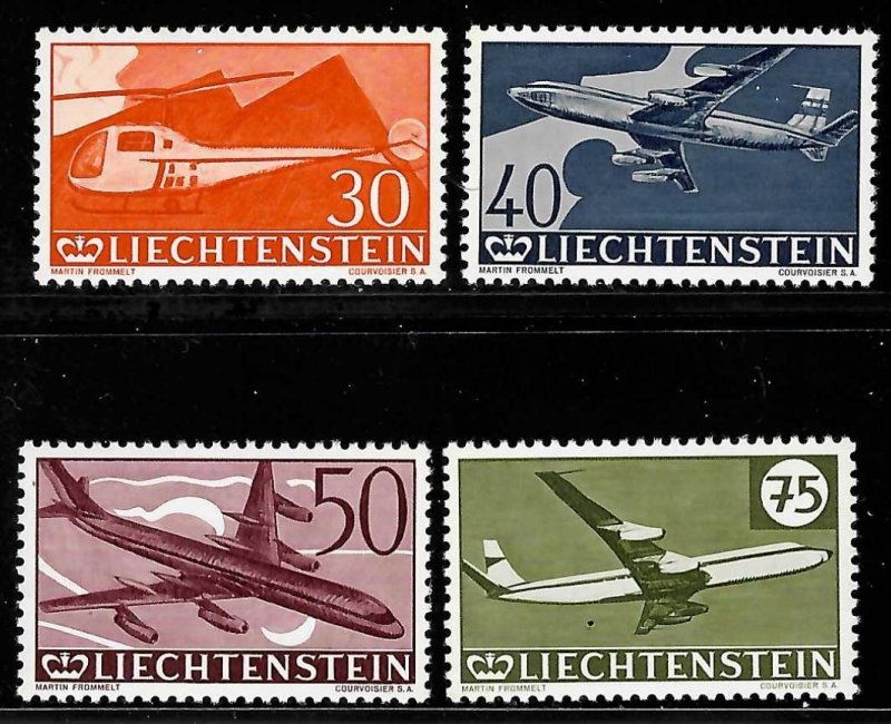 Liechtenstein #303 to 306 + C34 yo C39 Mint VF NH -- Choice set