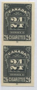 24 Cigarettes vertical pair Excise stamp Proofs