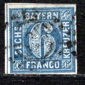 German States Bavaria Scott # 11, used