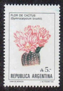 Argentina #1526 ~ Cactus, Flowers ~ Mint, NH ( 1985)
